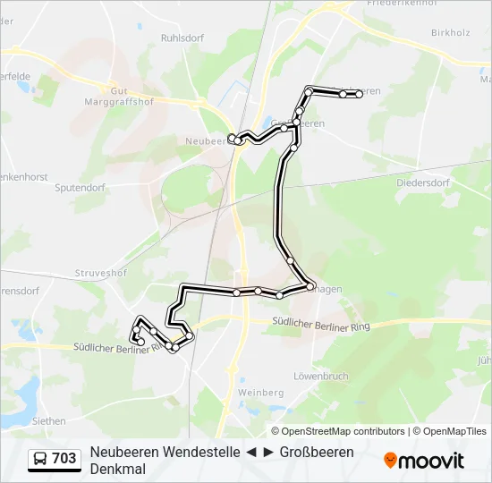 703 Bus Line Map