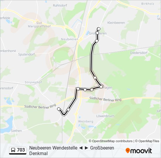 703 bus Line Map