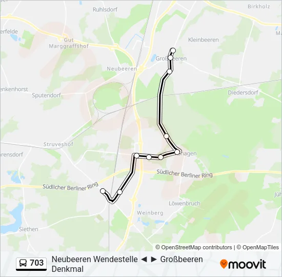 703 Bus Line Map