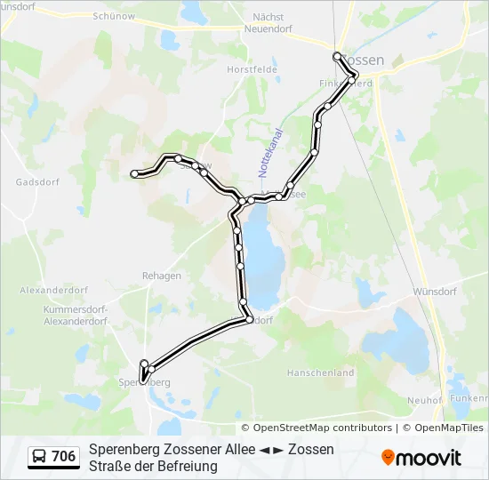 Автобус 706: карта маршрута