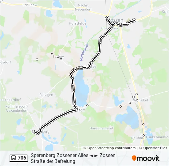 Автобус 706: карта маршрута