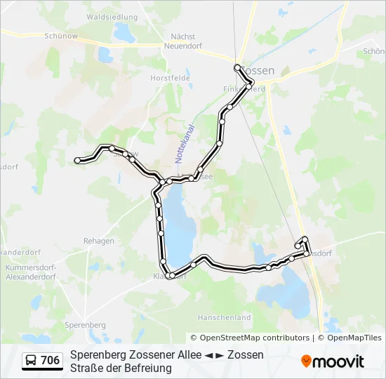 Автобус 706: карта маршрута