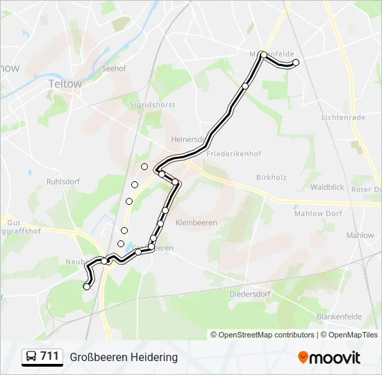 711 Bus Line Map