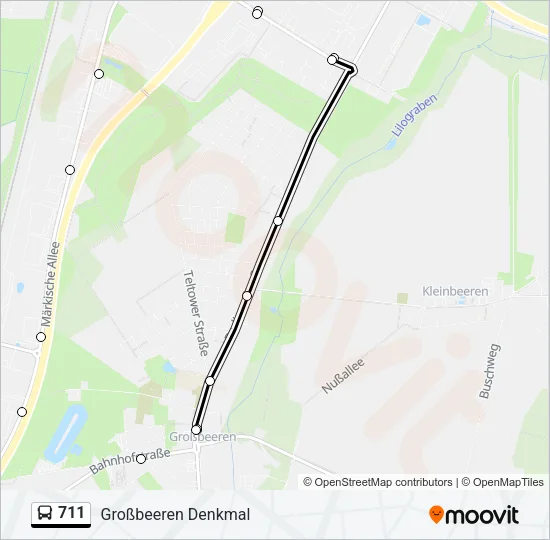711 Bus Line Map