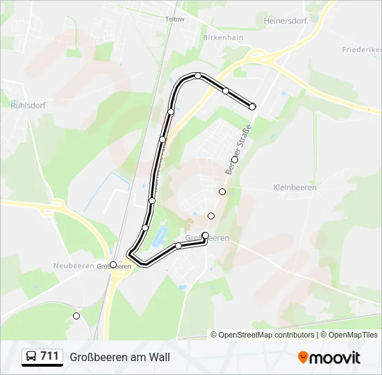 711 Bus Line Map