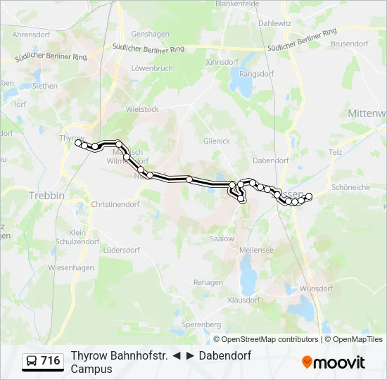 716 Bus Line Map