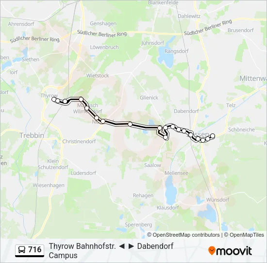 716 Bus Line Map