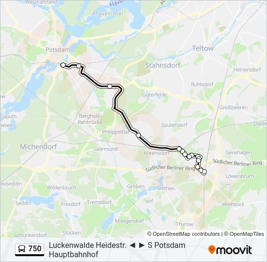 750 bus Line Map