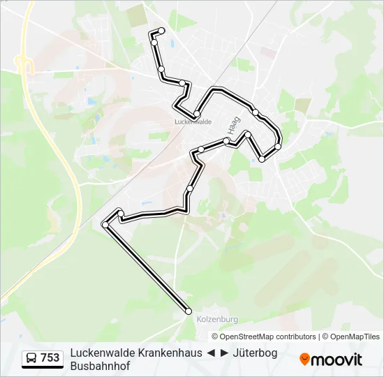 753 Bus Line Map
