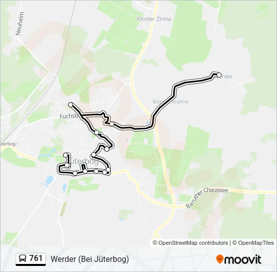 761 Bus Line Map