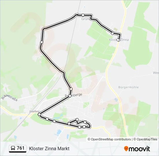 761 Bus Line Map