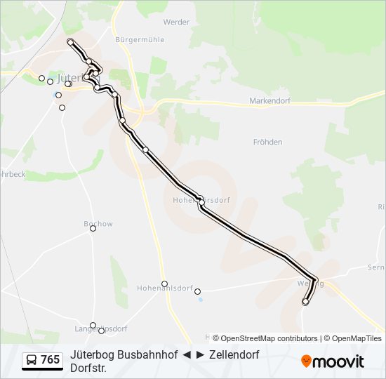 765 bus Line Map