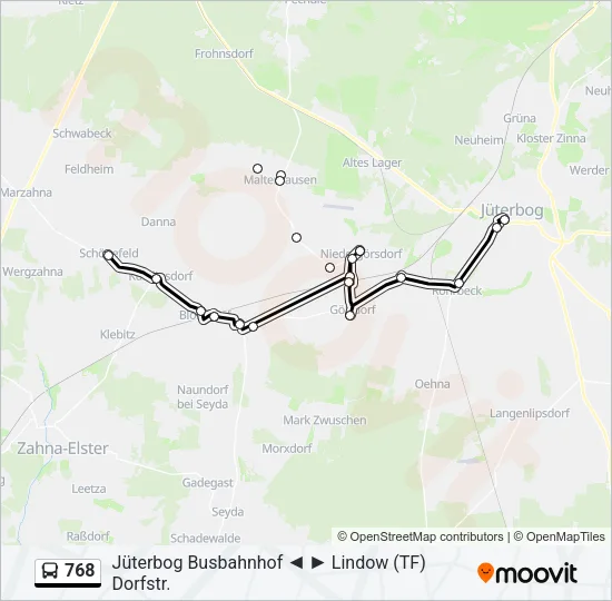 768 Bus Line Map