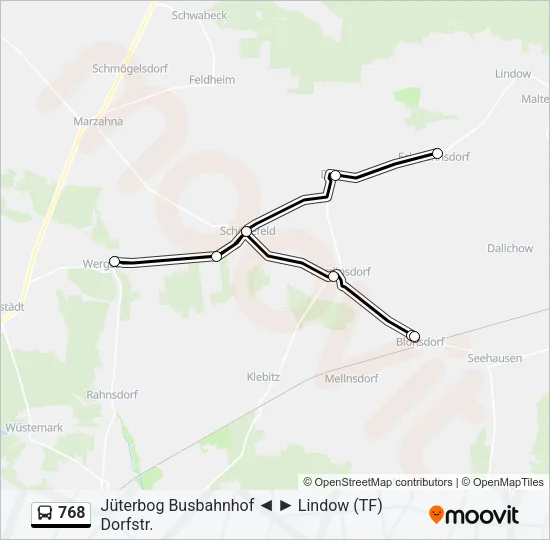 768 Bus Line Map