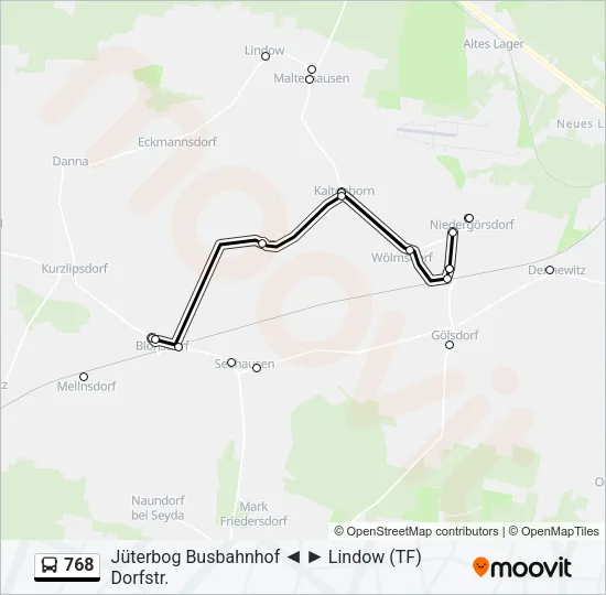 768 Bus Line Map
