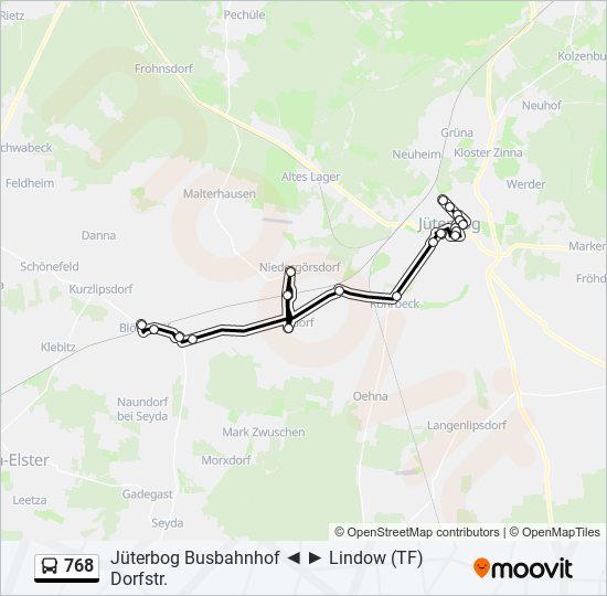 768 bus Line Map