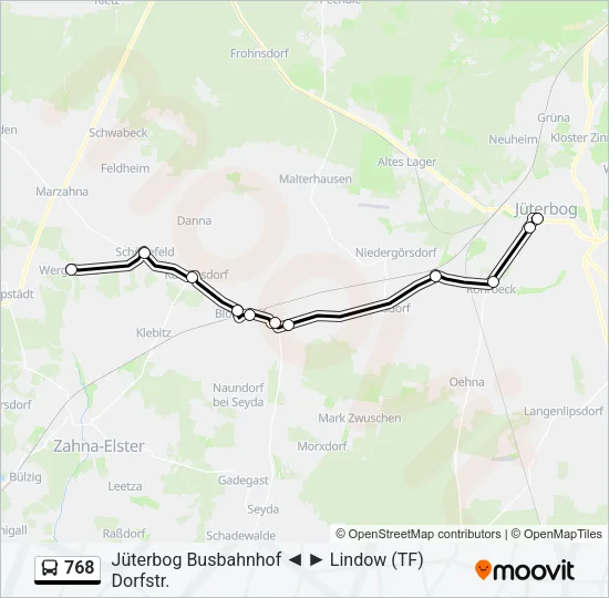 768 Bus Line Map