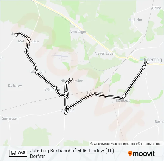 768 Bus Line Map