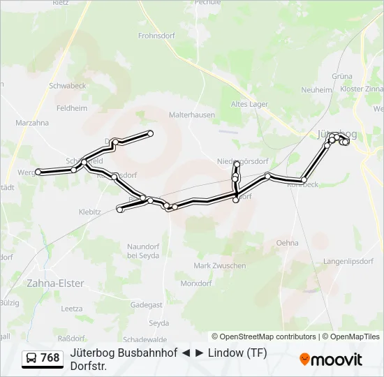 768 Bus Line Map