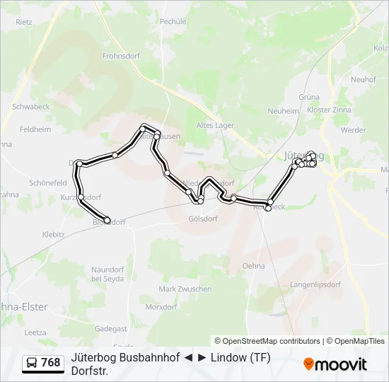 768 Bus Line Map
