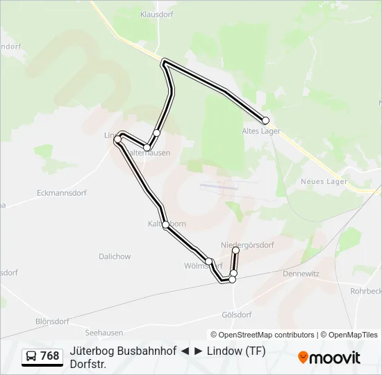 768 Bus Line Map