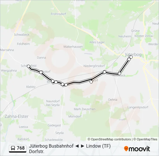 768 Bus Line Map