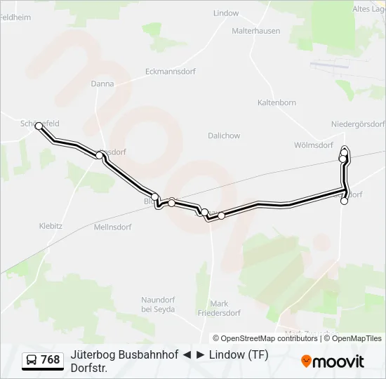 768 Bus Line Map