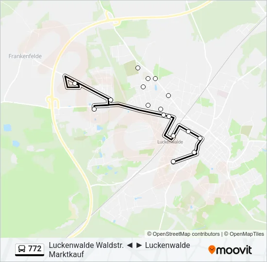 772 Bus Line Map