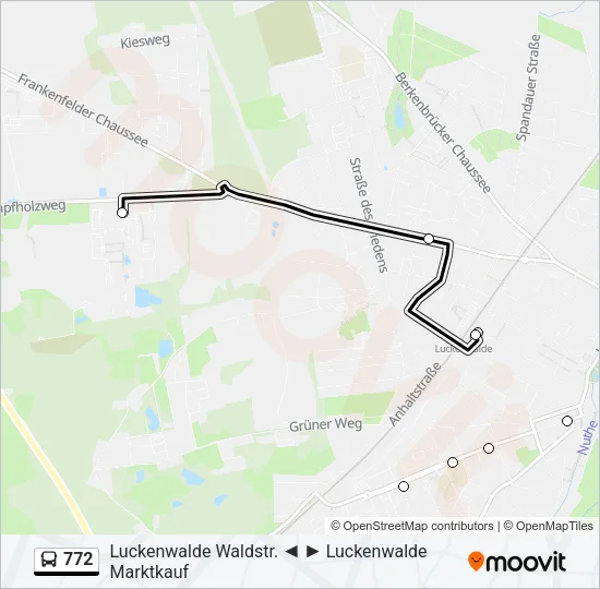 772 Bus Line Map