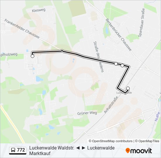 772 bus Line Map