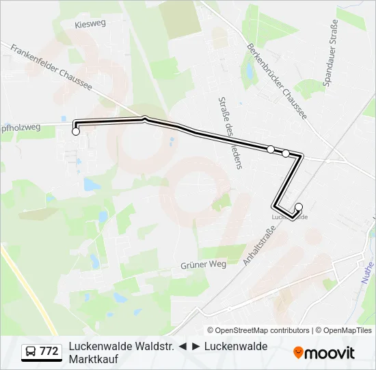 772 Bus Line Map