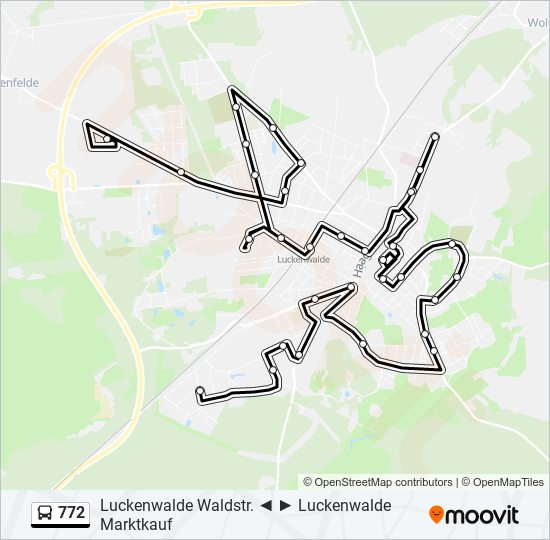 772 bus Line Map