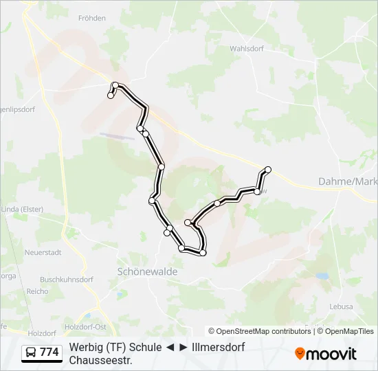 774 Bus Line Map
