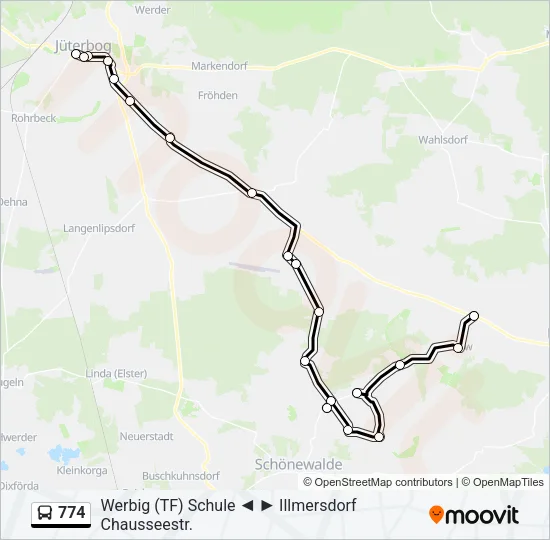 774 Bus Line Map