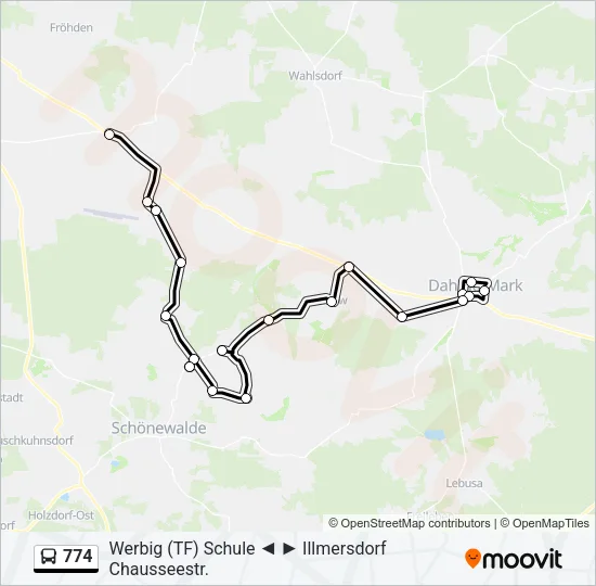 774 Bus Line Map
