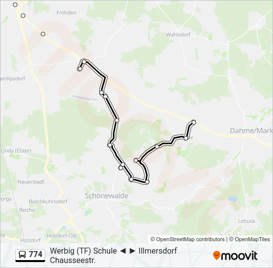 774 Bus Line Map
