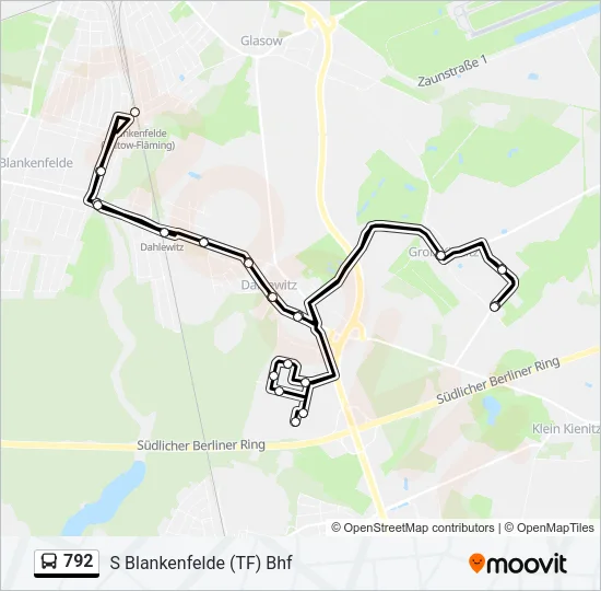 792 Bus Line Map
