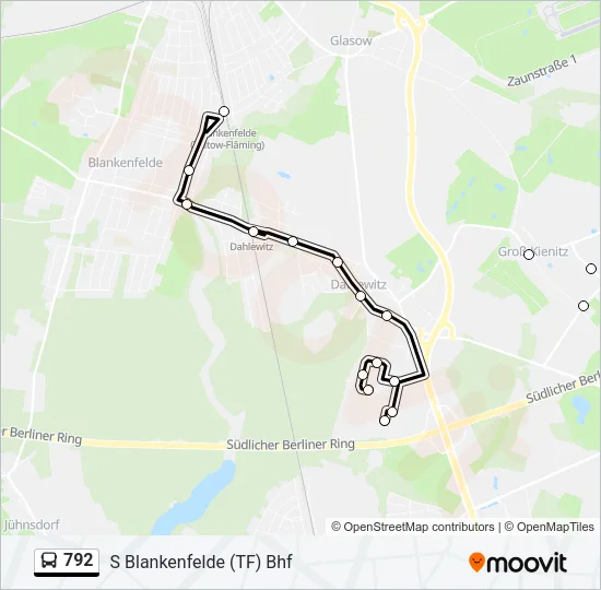 792 Bus Line Map