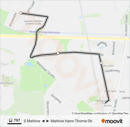 797 Bus Line Map