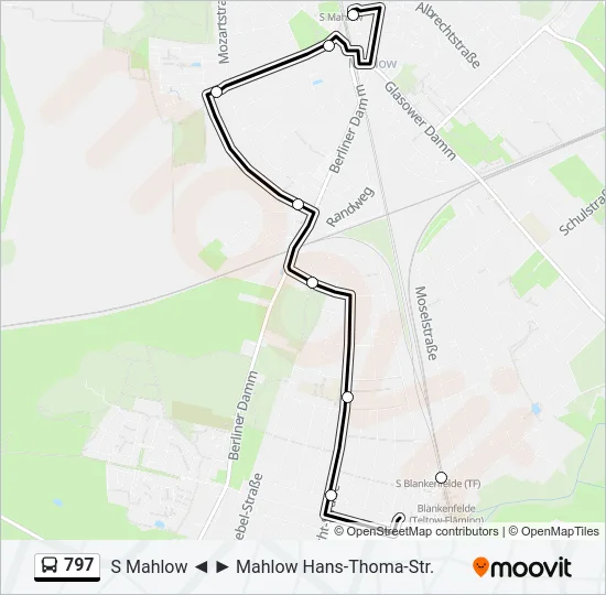 797 Bus Line Map