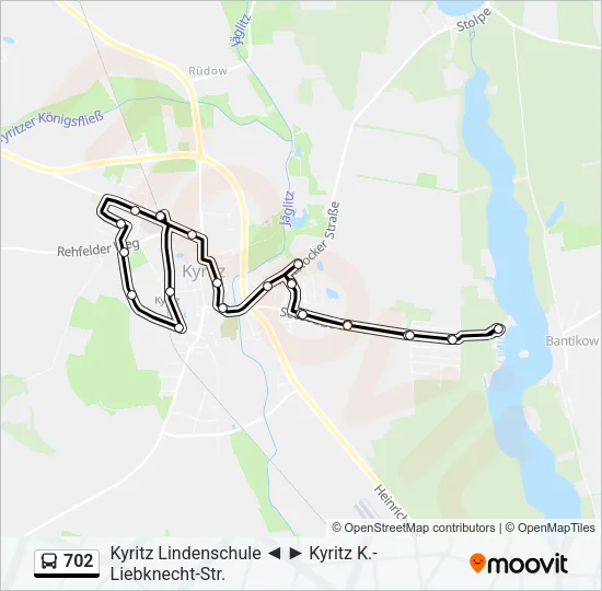702 Bus Line Map