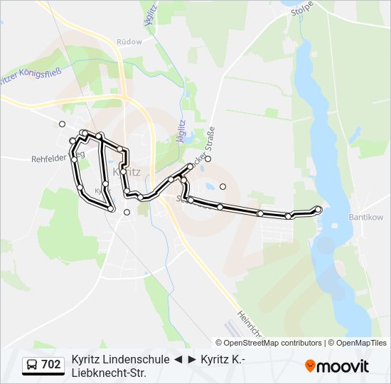 Автобус 702: карта маршрута