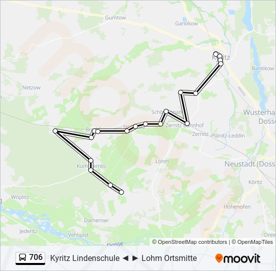 706 bus Line Map