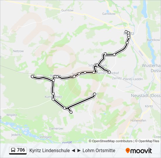 706 bus Line Map