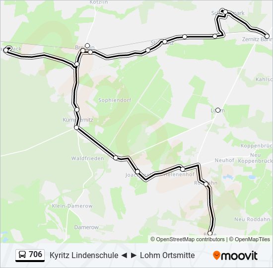 706 bus Line Map