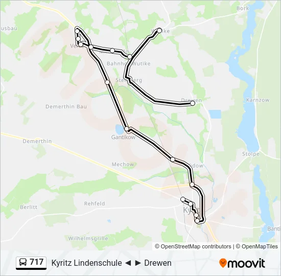 717 Bus Line Map
