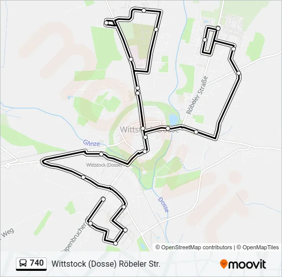 740 Bus Line Map