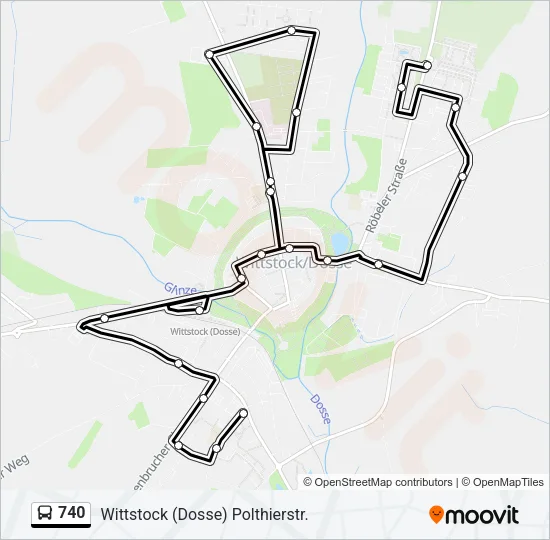 740 Bus Line Map