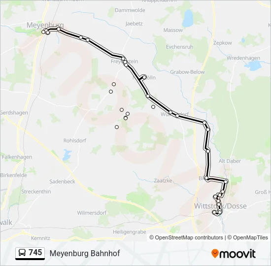 745 Bus Line Map