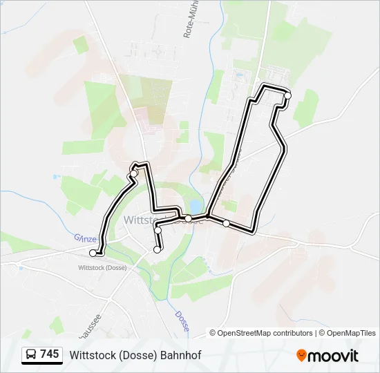 745 Bus Line Map